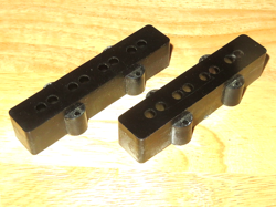 FENDER 1978 BLACK JAZZ BASS PICKUP COVERS