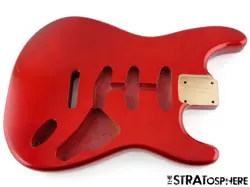 NEW REPLACEMENT BODY FOR FENDER STRATOCASTER STRAT, ALDER, METALLIC RED