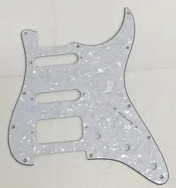 WHITE PEARL 4-PLY FOR FENDER 11 SCTEW STRATOCASTER START HSS GUITAR PICKGUARD