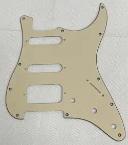 VINTAGE YELLOW 3-PLY FOR FENDER 11 SCTEW STRATOCASTER START HSS GUITAR PICKGUARD