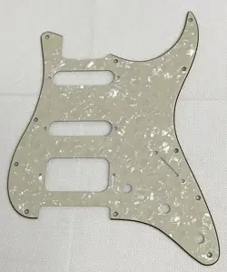 IVORY WHITE PEARL 4-PLY FENDER 11 SCTEW STRATOCASTER START HSS GUITAR PICKGUARD