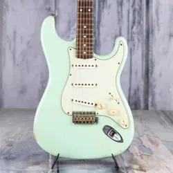 USED 2005 FENDER CUSTOM SHOP 1959 STRATOCASTER JOURNEYMAN RELIC, SEA FOAM GREEN