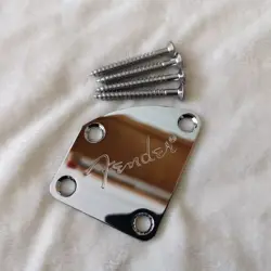ENGRAVED FENDER METAL PLATED GUITAR HEAD NECK PLATE FIT FENDER SILVER