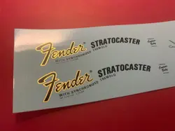 FENDER '68 STRATOCASTER WATERSLIDE HEADSTOCK DECAL 2 PER LISTING
