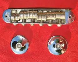 VINTAGE FENDER 1966-1969 CHROME CORONADO BRIDGE WITH FEET! CLEAN RESTORE