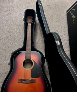 FENDER CD-60 DREADNOUGHT V3 ACOUSTIC GUITAR SUNBURST WITH CASE