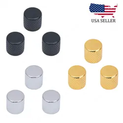 3 PCS METAL GUITAR 6MM SHAFT SCREW VOLUME TONE KNOBS FOR FENDER SQ STRATOCASTER