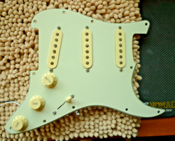 GENUINE FENDER STRATOCASTER SSS LOADED MINT GREEN PICKGUARD ALNICO V PICKUPS
