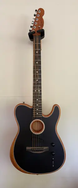 FENDER AMERICAN ACOUSTASONIC TELECASTER WITH GIG BAG - BLACK