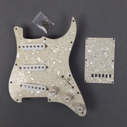 2000 STARCASTER STRATOCASTER BY FENDER AGED PEARL SSS LOADED PICKGUARD ~ NICE ~