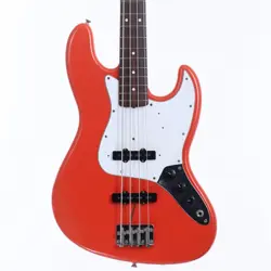 FENDER JAPAN JB62-75US FIESTA RED USED ELECTRIC BASS  1990