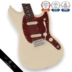 FENDER JAPAN CHAR MUSTANG OLYMPIC WHITE ROSEWOOD FRETBOARD