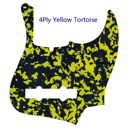 PARTS FOR US FENDER DELUXE 5 STRING JAZZ BASS GUITAR PICKGUARD, YELLOW TORTOISE