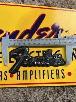 METAL FENDER AMPLIFIER LOGO PIECE