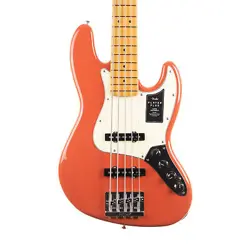 USED FENDER PLAYER PLUS JAZZ BASS V MAPLE - FIESTA RED