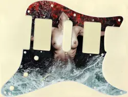 STRATOCASTER GRAPHICAL PICKGUARD CUSTOM FIT FENDER HSH 11 HOLE FIRE WATER EXPOSE