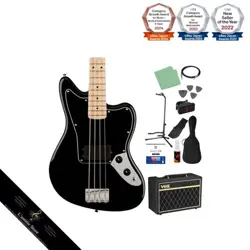 SQUIER BY FENDER AFFINITY SERIES JAGUAR BASS H MAPLE FINGERBOARD BLACK PICKGUARD