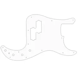 PICKGUARD FENDER 2005-ON MIM DELUXE ACTIVE SPECIAL P BASS WHITE BLACK WHITE