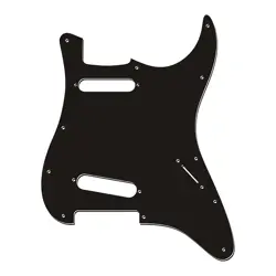 FOR  US FENDER 11 SCREW STANDARD TELE S &ST S STRAT GUITAR PICKGUARD,3PLY BLACK
