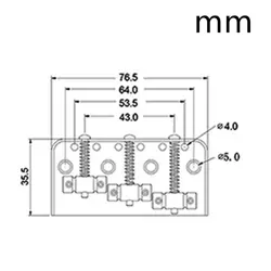 6 STRINGS CHROME TELECASTER BRIDGE STEEL BASE BRASS SADDLES FENDER TELE TL