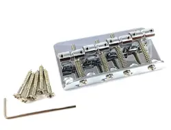 CHROME STANDARD 5-HOLE STYLE TOP LOAD BRIDGE FOR FENDER BASS BB-FV4-C