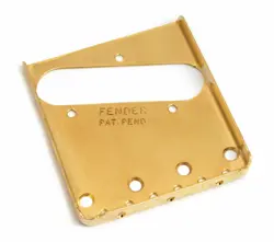 GENUINE FENDER BRIDGE PLATE FOR AMERICAN VINTAGE TELE/TELECASTER - GOLD