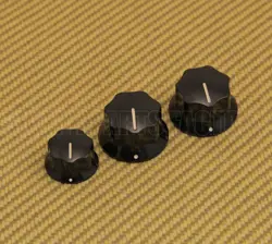 099-2085-000 GENUINE FENDER PURE VINTAGE 60S JAZZ BASS KNOBS USA SET OF 3