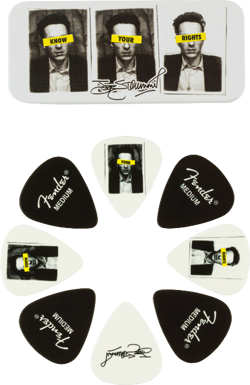 GENUINE FENDER JOE STRUMMER COLLECTOR GUITAR PICK TIN, MEDIUM (8 PICKS)