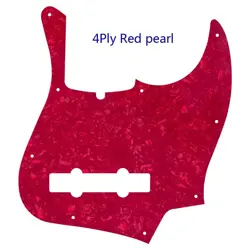 PARTS FOR US FENDER DELUXE 5 STRING JAZZ BASS GUITAR PICKGUARD, RED PEARL