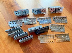 LOT OF IMPORT FENDER STRAT BRIDGE PLATES BLOCKS 2 1/16