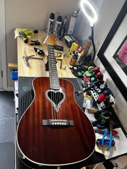 FENDER ALKALINE TRIO MALIBU CALIFORNIA SERIES MAHOGANY ACOUSTIC ELECTRIC GUITAR