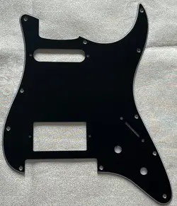 CUSTOM FOR FENDER STRAT FLOYD ROSE TREMOLO HS STYLE GUITAR PICKGUARD 3-PLY BLACK