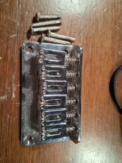 HARDTAIL BRIDGE CHROME STANDARD STYLE FOR FENDER STRAT OR TELECASTER