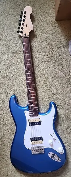 PARTSCASTER STRAT GUITAR - FENDER BRIDGE - IRON GEAR PICKUPS HH-  LAKE PLACID