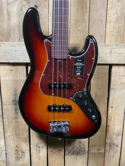 FENDER AMERICAN PROFESSIONAL II JAZZ BASS FRETLESS - 3 COLOR SUNBURST
