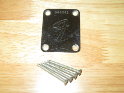 FENDER 1968 CHROME F LOGO FOUR BOLT NECK PLATE