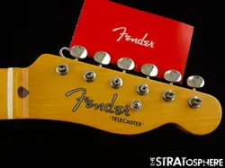 USA FENDER CUSTOM SHOP 54 TELECASTER NECK W/ TUNERS, TELE GUITAR 1954 TCP MAPLE