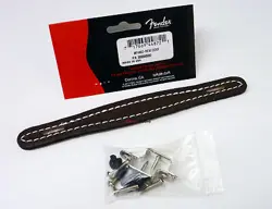 GENUINE FENDER VINTAGE REPLACEMENT STITCHED BROWN LEATHER AMPLIFIER AMP HANDLE