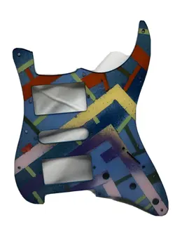 PICK GUARD FOR YOUR FENDER STRATOCASTER - STRAT - HSH - GLITCHED