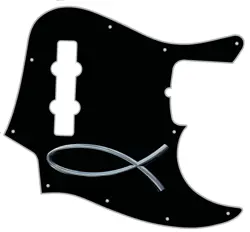 J JAZZ BASS PICKGUARD CUSTOM FENDER GRAPHIC GRAPHICAL GUITAR CHRISTIAN FISH BK