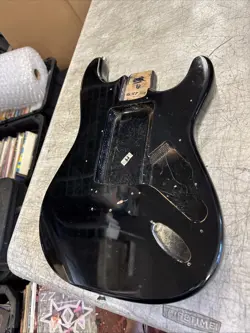 2000 SQUIER BULLET STRATOCASTER BODY BRIDGE BLACK POOL ROUT HARD TAIL