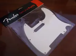 NEW - GENUINE FENDER TELE PICKGUARD, 3-PLY, PARCHMENT, 099-1375-000