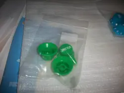 NEW  GREEN WHITE NUMBERS FENDER STRAT  STYLE PRESS-ON KNOBS