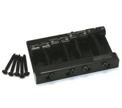 GOTOH 201 4-STRING BLACK BASS BRIDGE FOR FENDER P/JAZZ® 5-HOLE TOP LOAD 201B-4B
