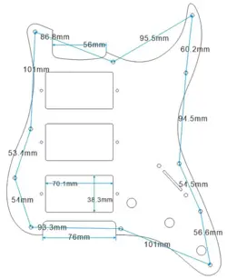 4 PLY BLACK  PEARL FOR FENDER HHH STRAT STYLE GUITAR PICKGUARD SCRATCH PLATE