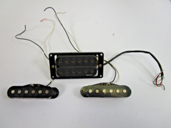 DIMARZIO & FENDER VINTAGE HM STRAT GUITAR PICKUP SET H1 HUMBUCKER 2 SINGLE COIL
