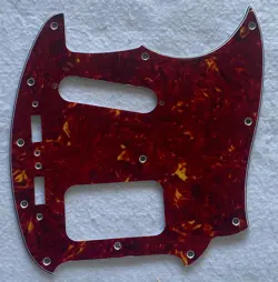 FITS FENDER KURT COBAIN MUSTANG GUITAR PICKGUARD SCRATCH PLATE,RED TORTOISE