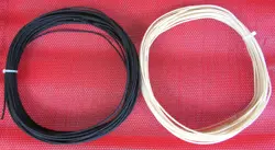 PROFESSIONAL 50 FT VINTAGE STYLE CLOTH PUSH BACK GUITAR WIRE 22GA WHITE BLACK
