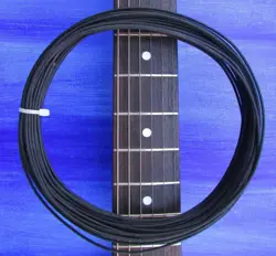 PROFESSIONAL VINTAGE STYLE TINNED CLOTH PUSH BACK GUITAR WIRE 22GA BLACK 50 FEET