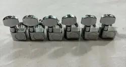 2010 FENDER STRATOCASTER STANDARD INLINE-6 TUNING PEGS TUNERS TWO-PIN CHROME